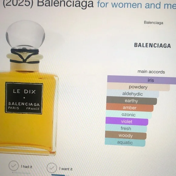 Balenciaga La Dix perfume large 100 ml = 3.4 oz; 4” crystal glass stopper bottle - Picture 8 of 8